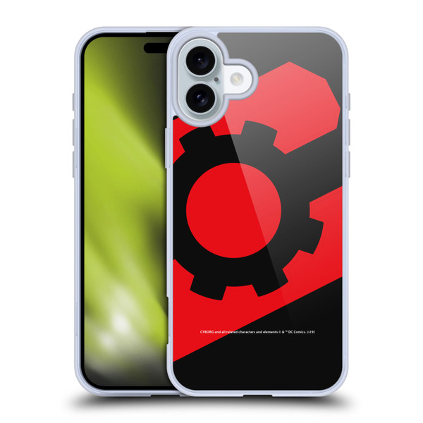 Cyborg DC Comics Logos Geometric 2 Soft Gel Case for Apple iPhone 16 Plus