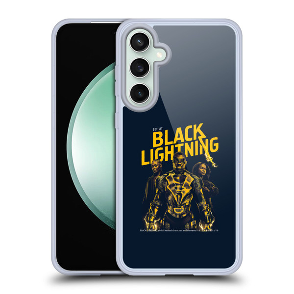 Black Lightning Key Art Get Lit Soft Gel Case for Samsung Galaxy S23 FE 5G