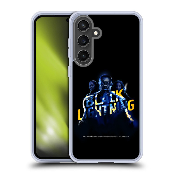Black Lightning Key Art Group Soft Gel Case for Samsung Galaxy S24 FE