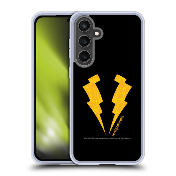 Black Lightning Key Art Logo Soft Gel Case for Samsung Galaxy S24 FE