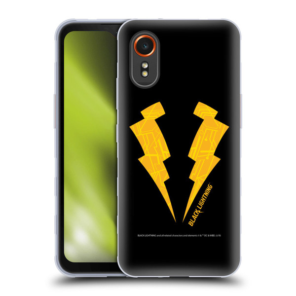 Black Lightning Key Art Logo Soft Gel Case for Samsung Galaxy Xcover7 5G