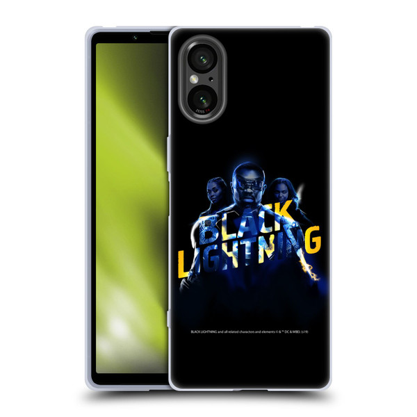 Black Lightning Key Art Group Soft Gel Case for Sony Xperia 5 V 5G