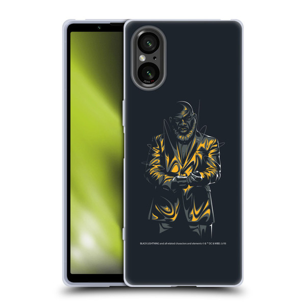 Black Lightning Key Art Tobias Whale Soft Gel Case for Sony Xperia 5 V 5G