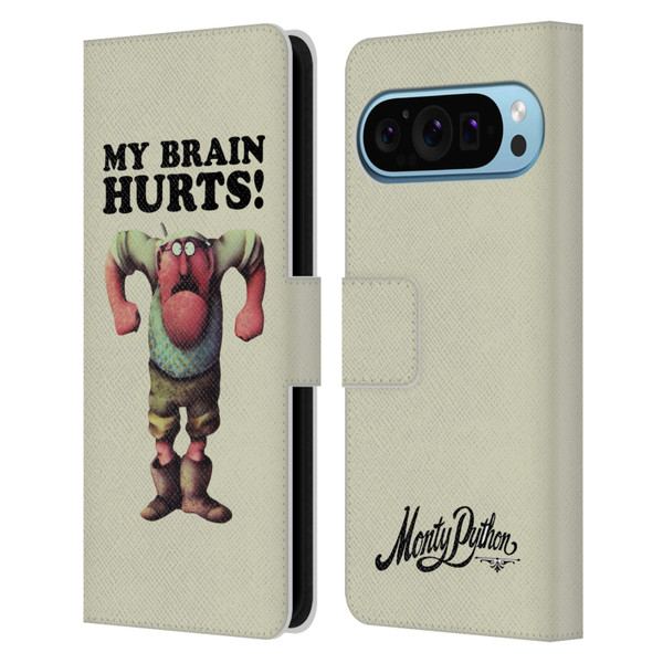 Monty Python Key Art My Brain Hurts Leather Book Wallet Case Cover For Google Pixel 9 / Pixel 9 Pro