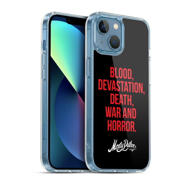 Monty Python Key Art Blood Devastation Death War And Horror Soft Gel Case for Apple iPhone 13 Mini & MagSafe