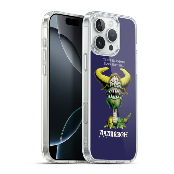 Monty Python Key Art Black Beast Of Aaarrrgh Soft Gel Case for Apple iPhone 16 Pro Max & MagSafe