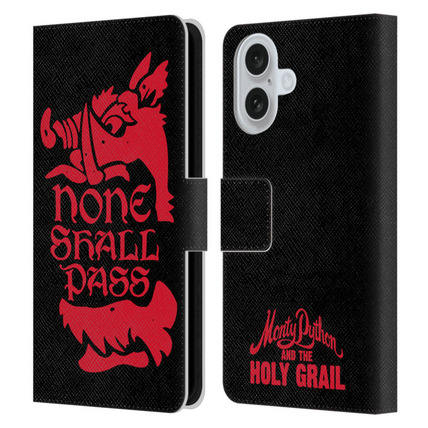 Monty Python Key Art None Shall Pass Leather Book Wallet Case Cover For Apple iPhone 16