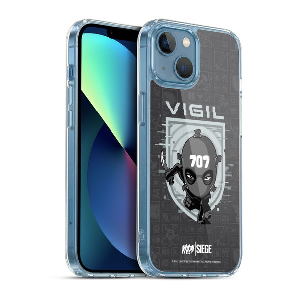 Tom Clancy's Rainbow Six Siege Chibi Operators Vigil Soft Gel Case for Apple iPhone 13 Mini & MagSafe