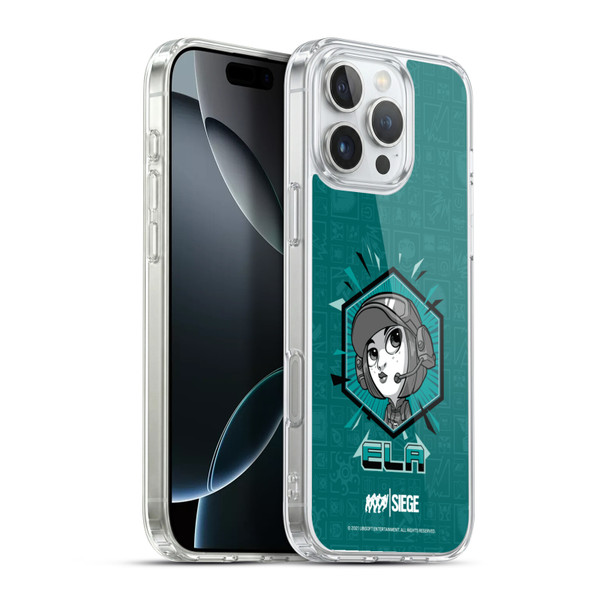 Tom Clancy's Rainbow Six Siege Chibi Operators Ela Soft Gel Case for Apple iPhone 16 Pro Max & MagSafe