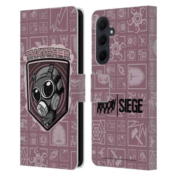 Tom Clancy's Rainbow Six Siege Chibi Operators Thatcher Leather Book Wallet Case Cover For Samsung Galaxy A35 5G