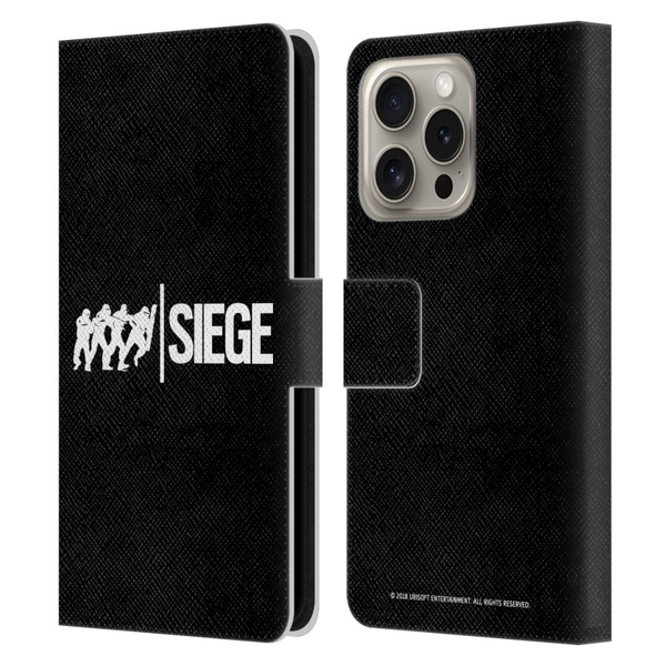 Tom Clancy's Rainbow Six Siege Logos Attack Leather Book Wallet Case Cover For Apple iPhone 16 Pro