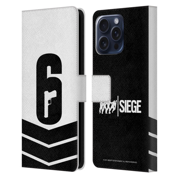 Tom Clancy's Rainbow Six Siege Logo Art Esport Jersey Leather Book Wallet Case Cover For Apple iPhone 16 Pro Max