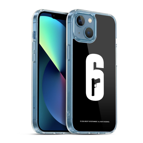 Tom Clancy's Rainbow Six Siege Logos Black And White Soft Gel Case for Apple iPhone 13 Mini & MagSafe