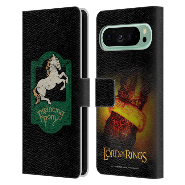 The Lord Of The Rings The Fellowship Of The Ring Graphics Prancing Pony Leather Book Wallet Case Cover For Google Pixel 9 Pro XL