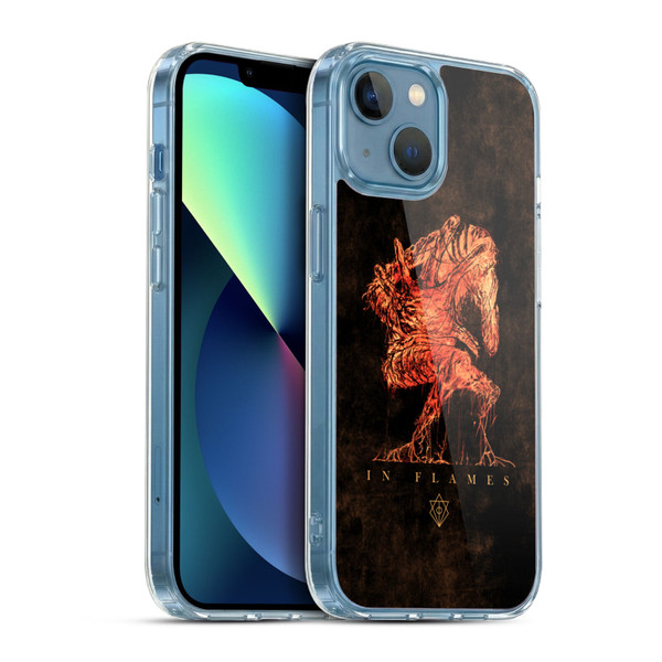 In Flames Metal Grunge Creature Soft Gel Case for Apple iPhone 13 Mini & MagSafe
