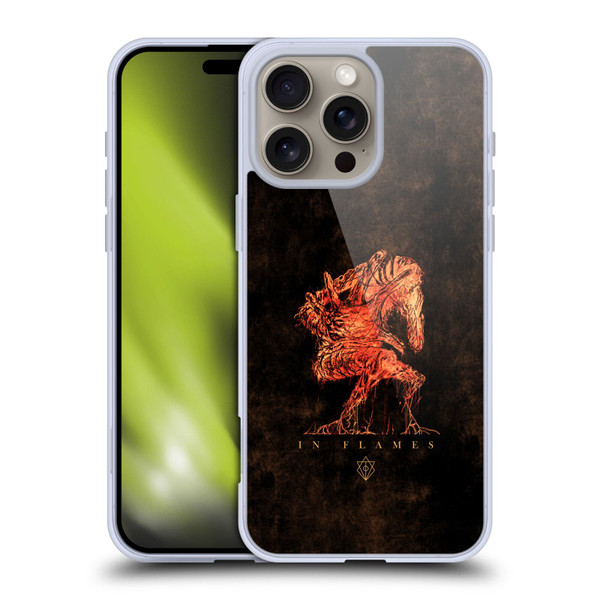 In Flames Metal Grunge Creature Soft Gel Case for Apple iPhone 16 Pro Max