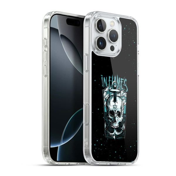 In Flames Metal Grunge Anchor Skull Soft Gel Case for Apple iPhone 16 Pro Max & MagSafe