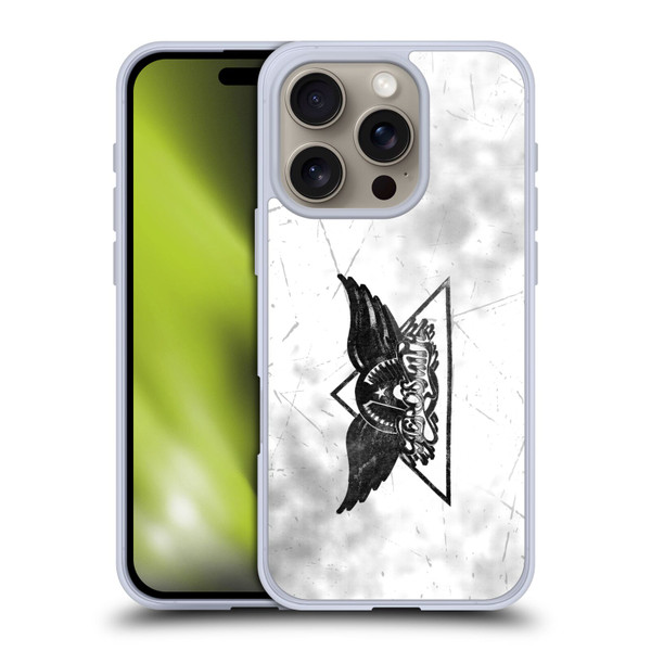 Aerosmith Black And White Triangle Winged Logo Soft Gel Case for Apple iPhone 16 Pro