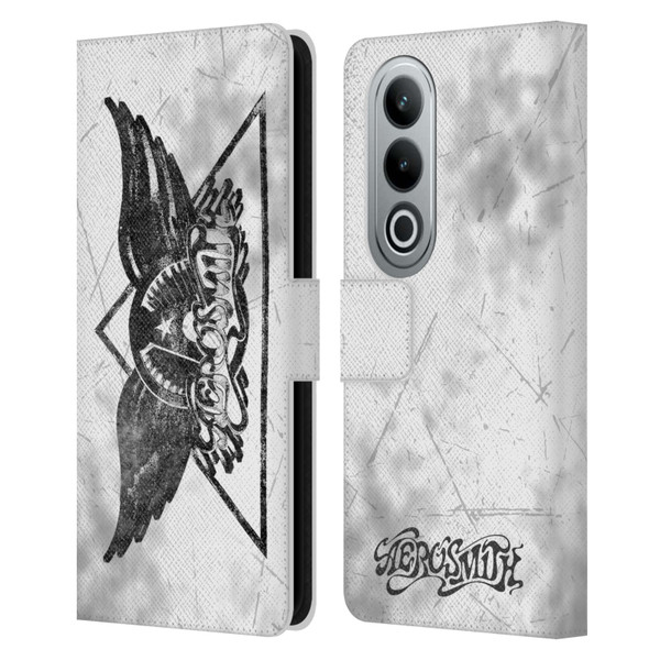 Aerosmith Black And White Triangle Winged Logo Leather Book Wallet Case Cover For OPPO OnePlus Ace 3V 5G