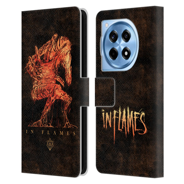 In Flames Metal Grunge Creature Leather Book Wallet Case Cover For OnePlus 12R