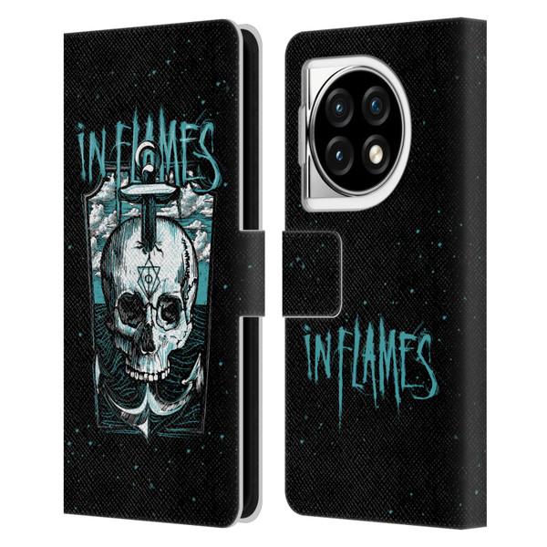In Flames Metal Grunge Anchor Skull Leather Book Wallet Case Cover For OPPO OnePlus Ace 3 5G