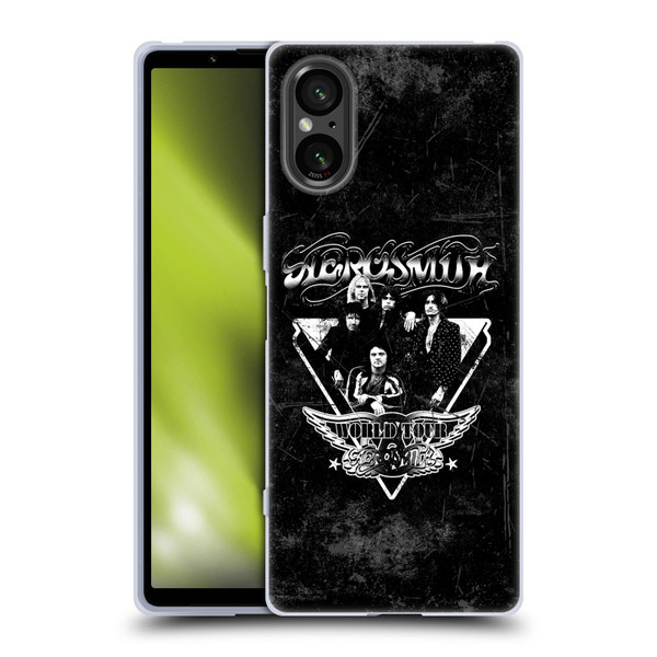 Aerosmith Black And White World Tour Soft Gel Case for Sony Xperia 5 V 5G