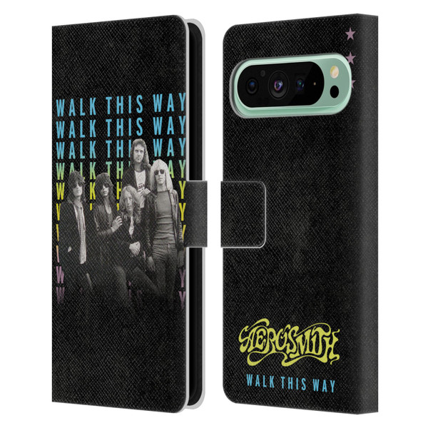 Aerosmith Classics Walk This Way Leather Book Wallet Case Cover For Google Pixel 9 Pro XL