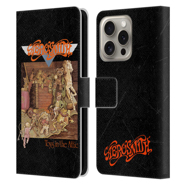 Aerosmith Classics Toys In The Attic Leather Book Wallet Case Cover For Apple iPhone 16 Pro