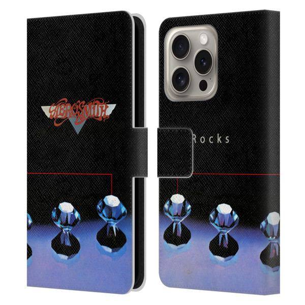 Aerosmith Classics Rocks Leather Book Wallet Case Cover For Apple iPhone 16 Pro