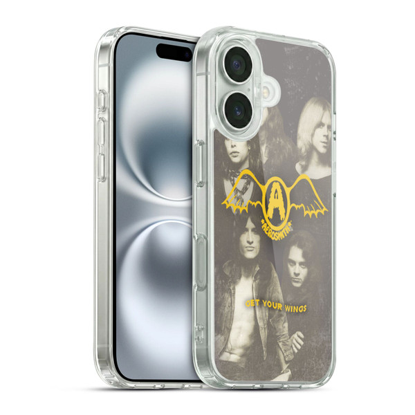 Aerosmith Classics Get Your Wings Soft Gel Case for Apple iPhone 16 & MagSafe