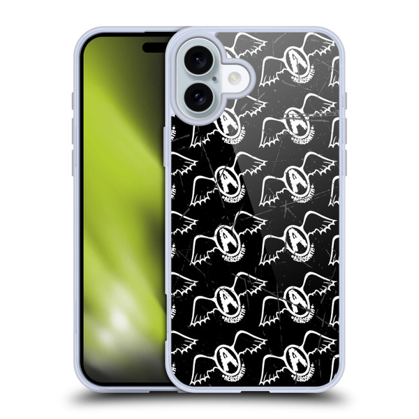Aerosmith Classics Logo Pattern Soft Gel Case for Apple iPhone 16 Plus