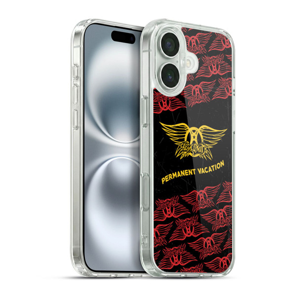 Aerosmith Classics Permanent Vacation Soft Gel Case for Apple iPhone 16 Plus & MagSafe