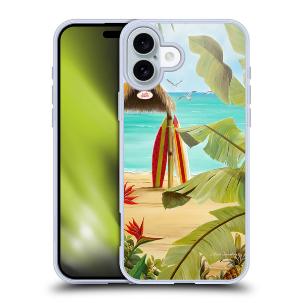 Lisa Sparling Birds And Nature Surf Shack Soft Gel Case for Apple iPhone 16 Plus