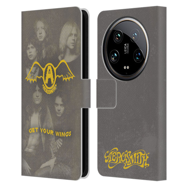 Aerosmith Classics Get Your Wings Leather Book Wallet Case Cover For Xiaomi 14 Ultra