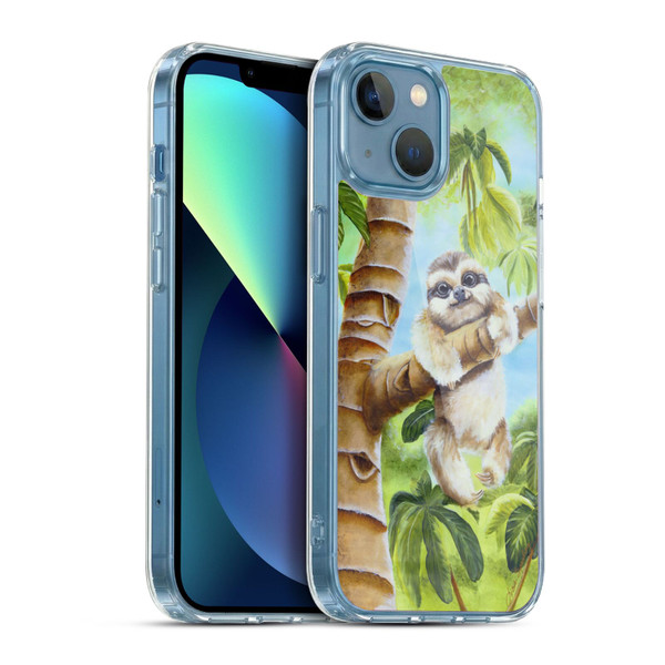 Lisa Sparling Creatures Cutest Sloth Soft Gel Case for Apple iPhone 13 Mini & MagSafe