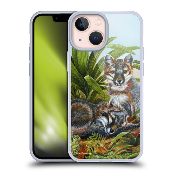 Lisa Sparling Creatures Red Fox Kits Soft Gel Case for Apple iPhone 13 Mini