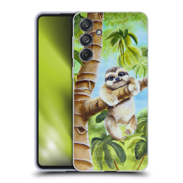 Lisa Sparling Creatures Cutest Sloth Soft Gel Case for Samsung Galaxy M55 5G
