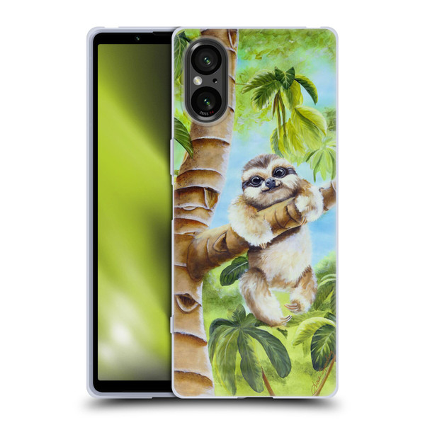Lisa Sparling Creatures Cutest Sloth Soft Gel Case for Sony Xperia 5 V 5G