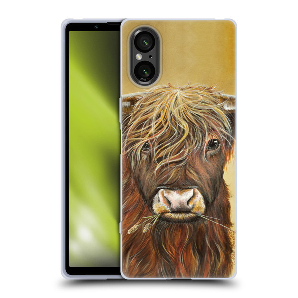Lisa Sparling Creatures Highland Cow Fireball Soft Gel Case for Sony Xperia 5 V 5G