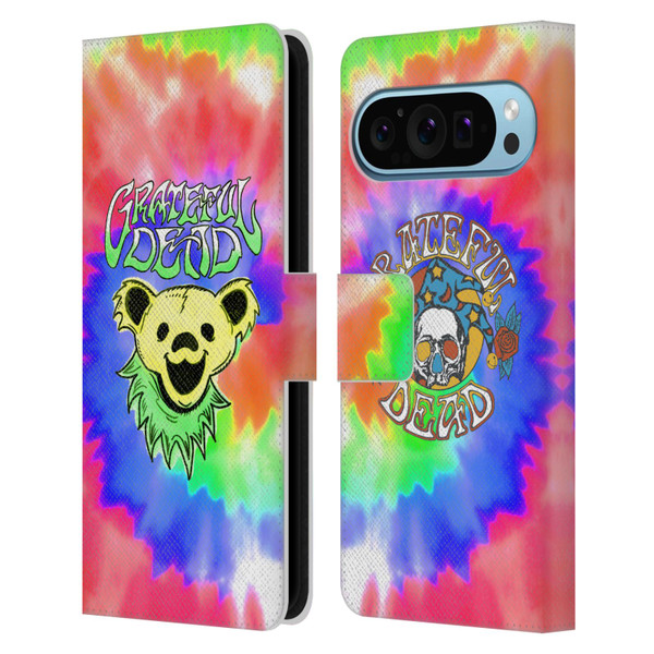 Grateful Dead Trends Bear Tie Dye Leather Book Wallet Case Cover For Google Pixel 9 / Pixel 9 Pro