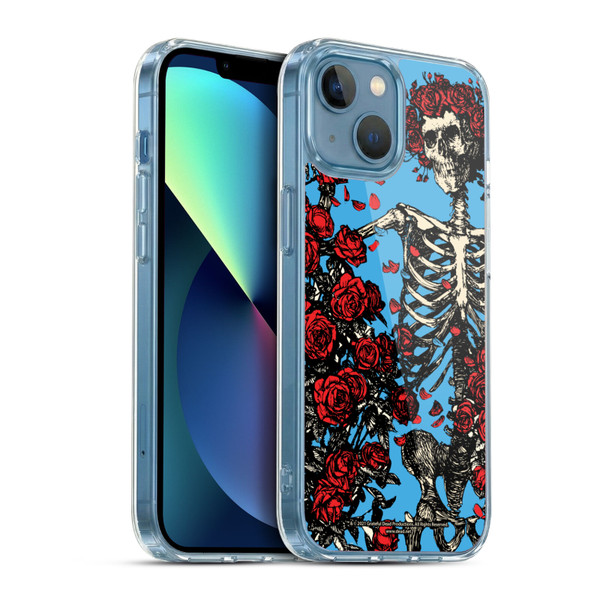 Grateful Dead Trends Bertha Skull Roses Soft Gel Case for Apple iPhone 13 Mini & MagSafe