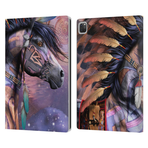 Laurie Prindle Fantasy Horse Native American Shaman Leather Book Wallet Case Cover For Apple iPad Pro 13 M4 2024