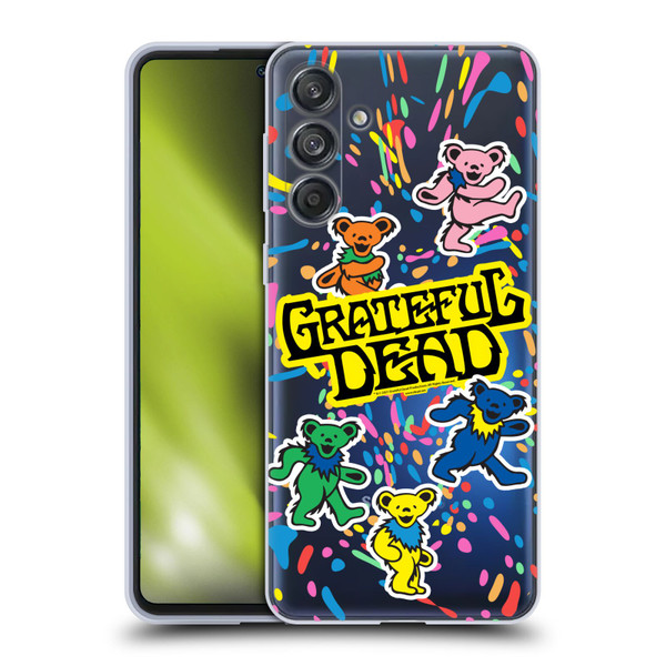 Grateful Dead Trends Bear Color Splatter Soft Gel Case for Samsung Galaxy M55 5G