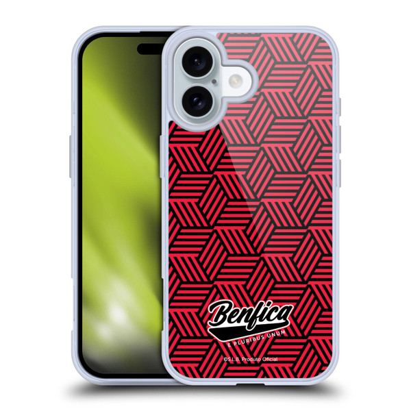 S.L. Benfica 2021/22 Crest Geometric Soft Gel Case for Apple iPhone 16