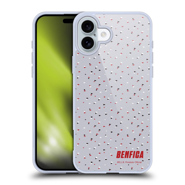 S.L. Benfica 2021/22 Crest Triangles Soft Gel Case for Apple iPhone 16 Plus