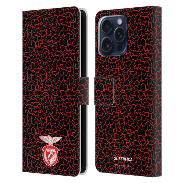 S.L. Benfica 2021/22 Crest Mosaic Pattern Leather Book Wallet Case Cover For Apple iPhone 16 Pro Max