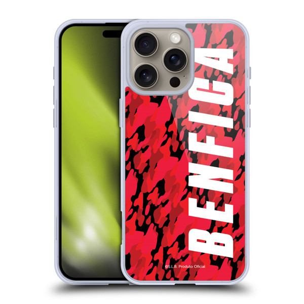 S.L. Benfica 2021/22 Crest Camouflage Soft Gel Case for Apple iPhone 16 Pro Max
