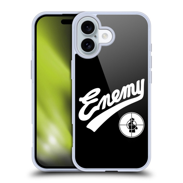 Public Enemy Graphics Logotype Soft Gel Case for Apple iPhone 16