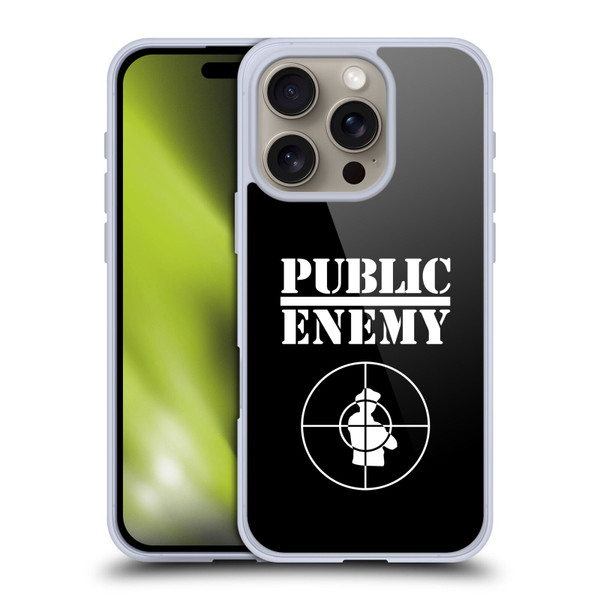 Public Enemy Graphics Logo Soft Gel Case for Apple iPhone 16 Pro