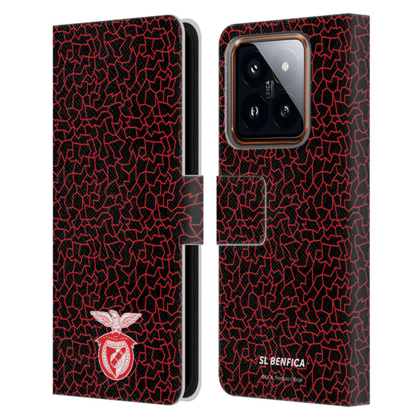 S.L. Benfica 2021/22 Crest Mosaic Pattern Leather Book Wallet Case Cover For Xiaomi 14
